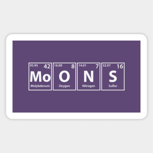 Moons (Mo-O-N-S) Periodic Elements Spelling Sticker